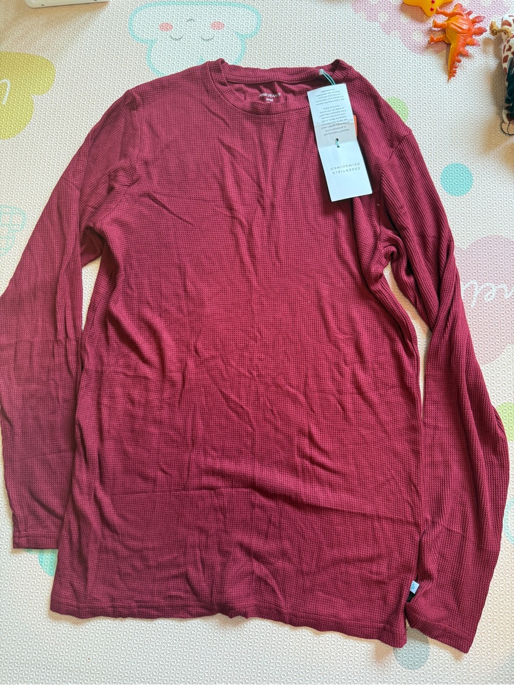 Posh Peanut Waffle Knit Top - Burgundy